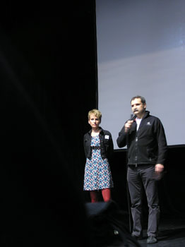 Režisérka Zuzana Piussi a producent Mário Homolka na premiére filmu