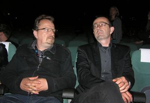 Kameraman Adam Sikora, predseda poroty národnej súťaže (vľavo) a Petr Zelenka.